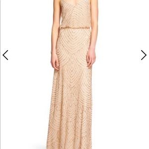 champagne beaded gown
